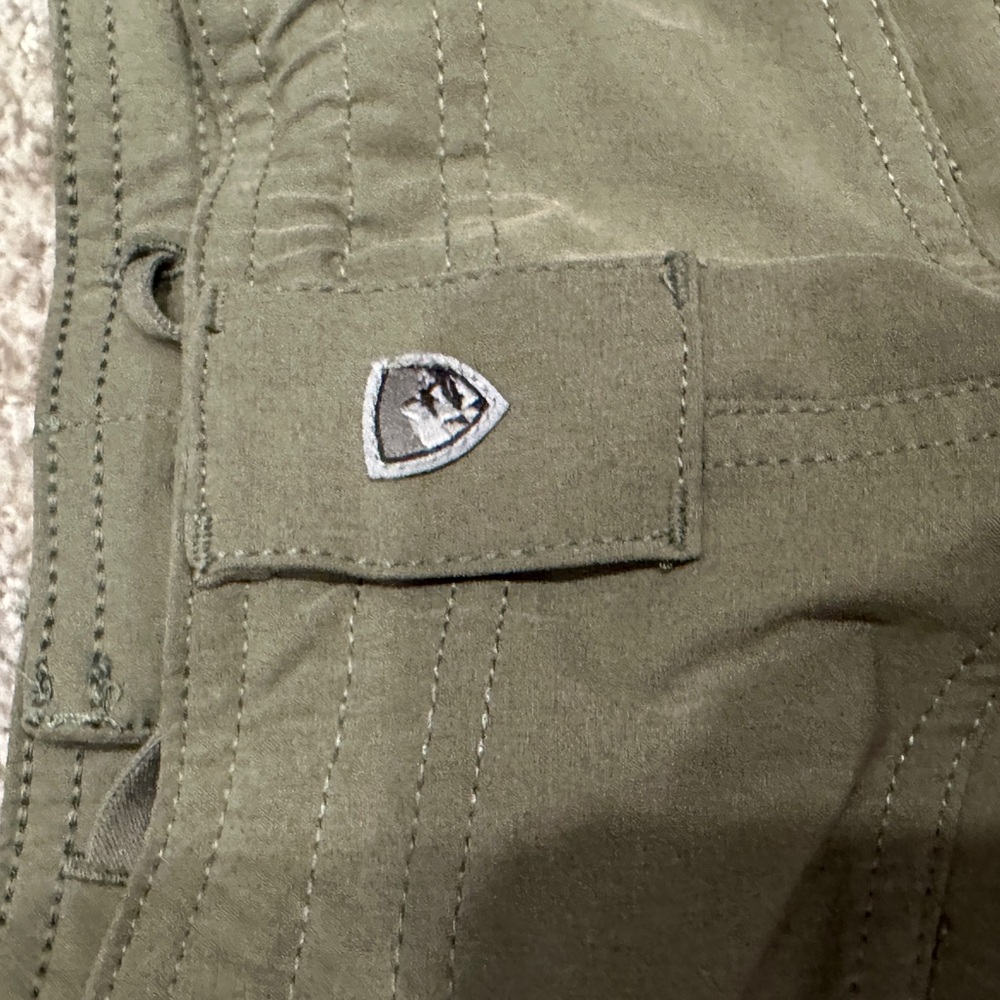 Kuhl army green shorts from rei.